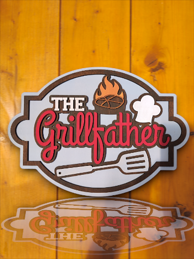 The Grillfather - dekor tábla