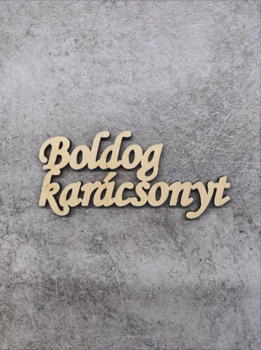 Boldog karácsonyt felirat