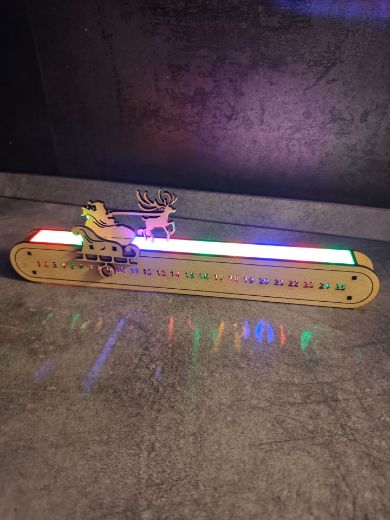 Lézervágott fa karácsonyi visszaszámláló dísz