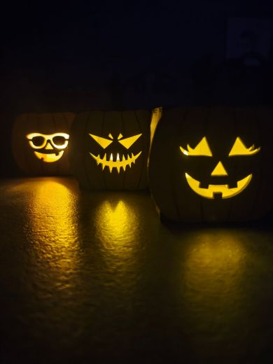 Halloween tök-dobozka – fiókos, világító dekoráció
