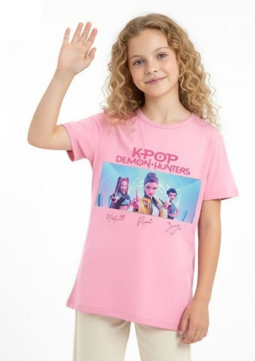 K-POP póló Halványrózsaszín - Demon Hunters